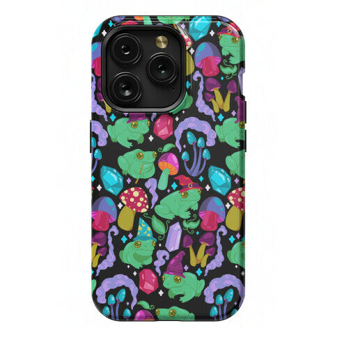 Magical Mushroom Frogs Pattern Phone Case